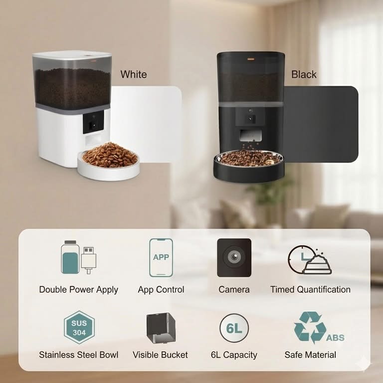 Smart Wifi Pet Feeder with HD Camera
