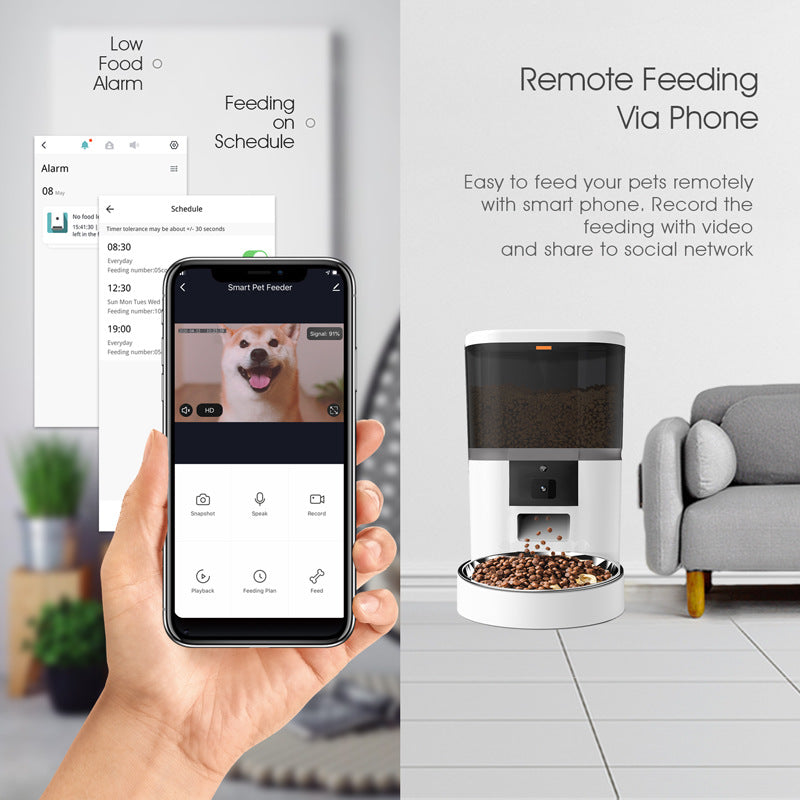 Smart Wifi Pet Feeder with HD Camera