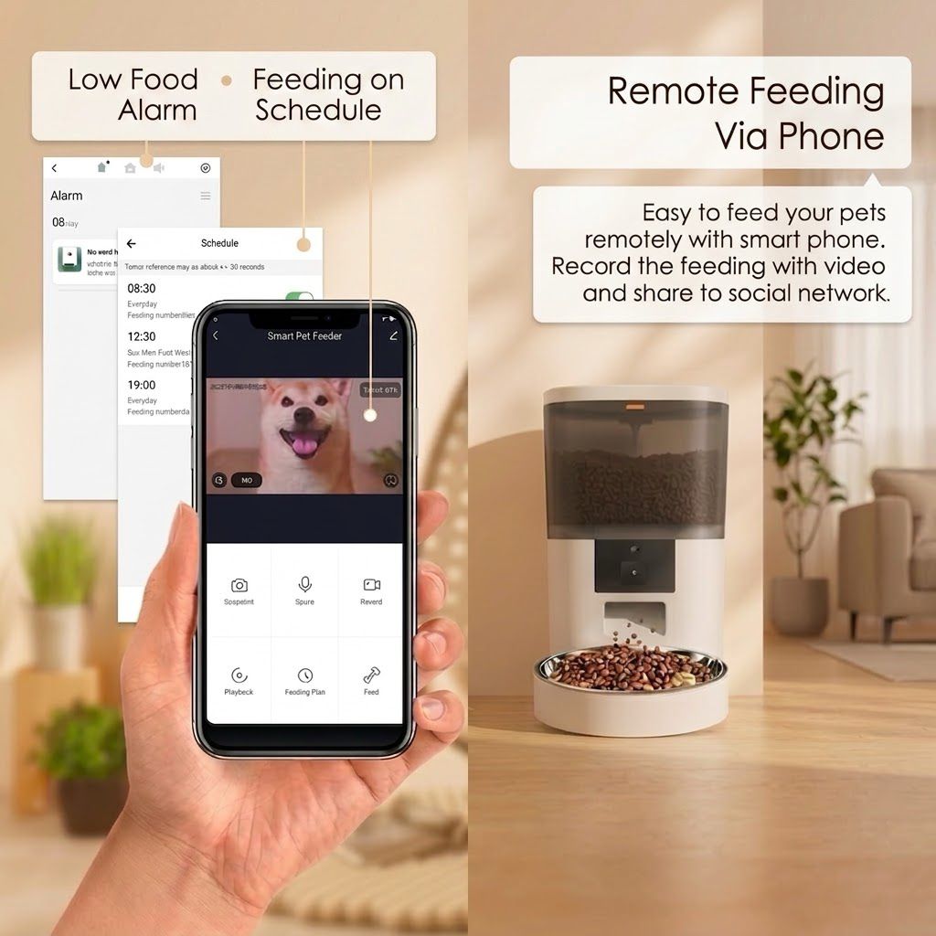 Smart Wifi Pet Feeder with HD Camera